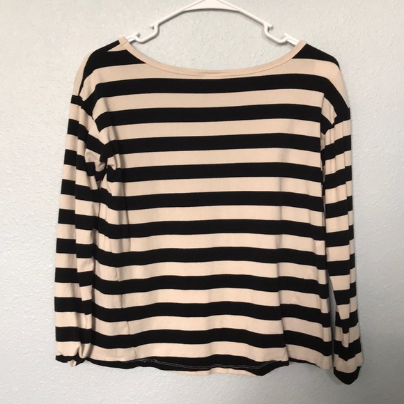 Long sleeve striped crop top - Picture 2 of 3